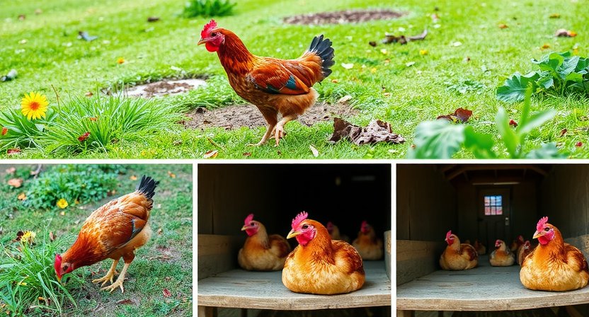 Timeline of a chicken's day on pasture